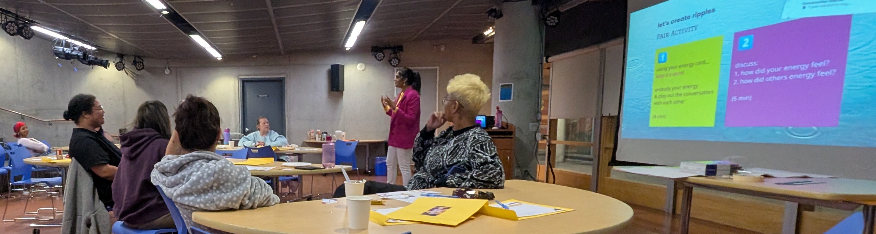 Reena Narayan speaking at a leadership forum